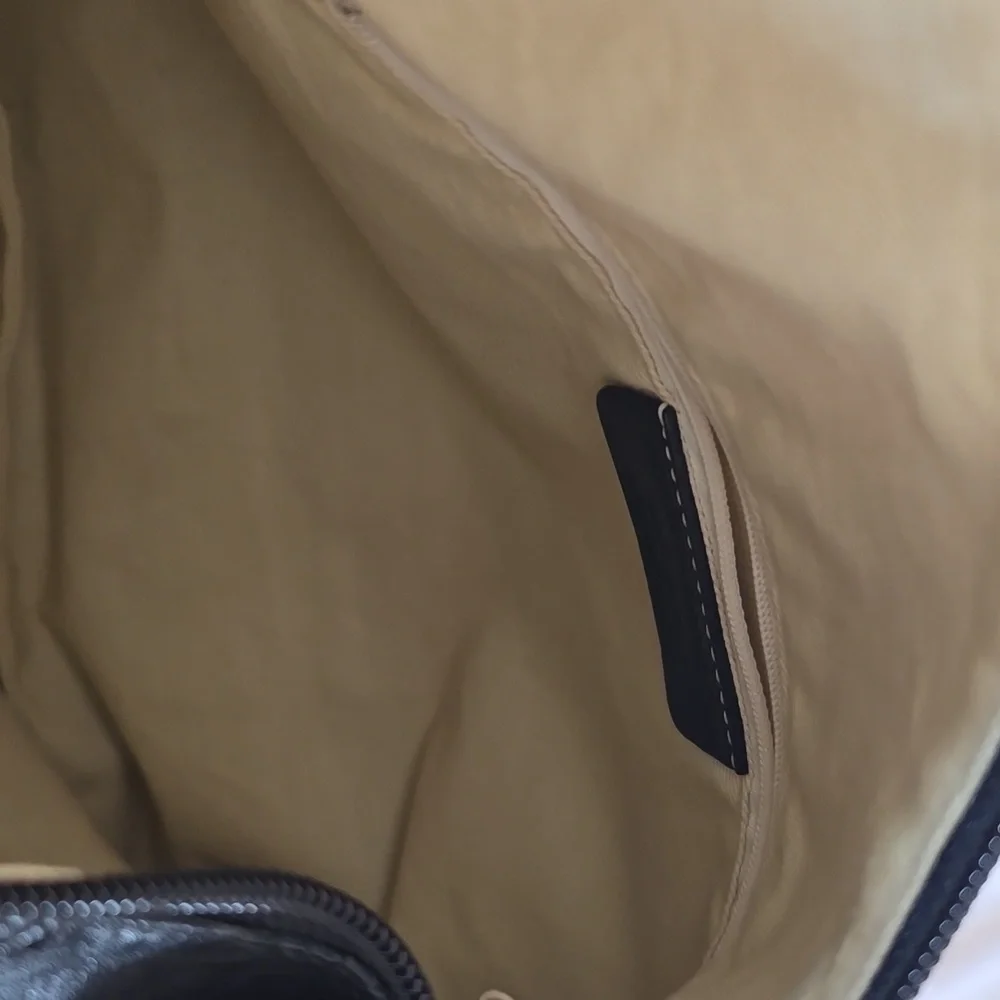 Roberta Gandolfi Italian Genuine Black Leather Hobo Shoulder Bag Made In Italty - Picture 8 of 9